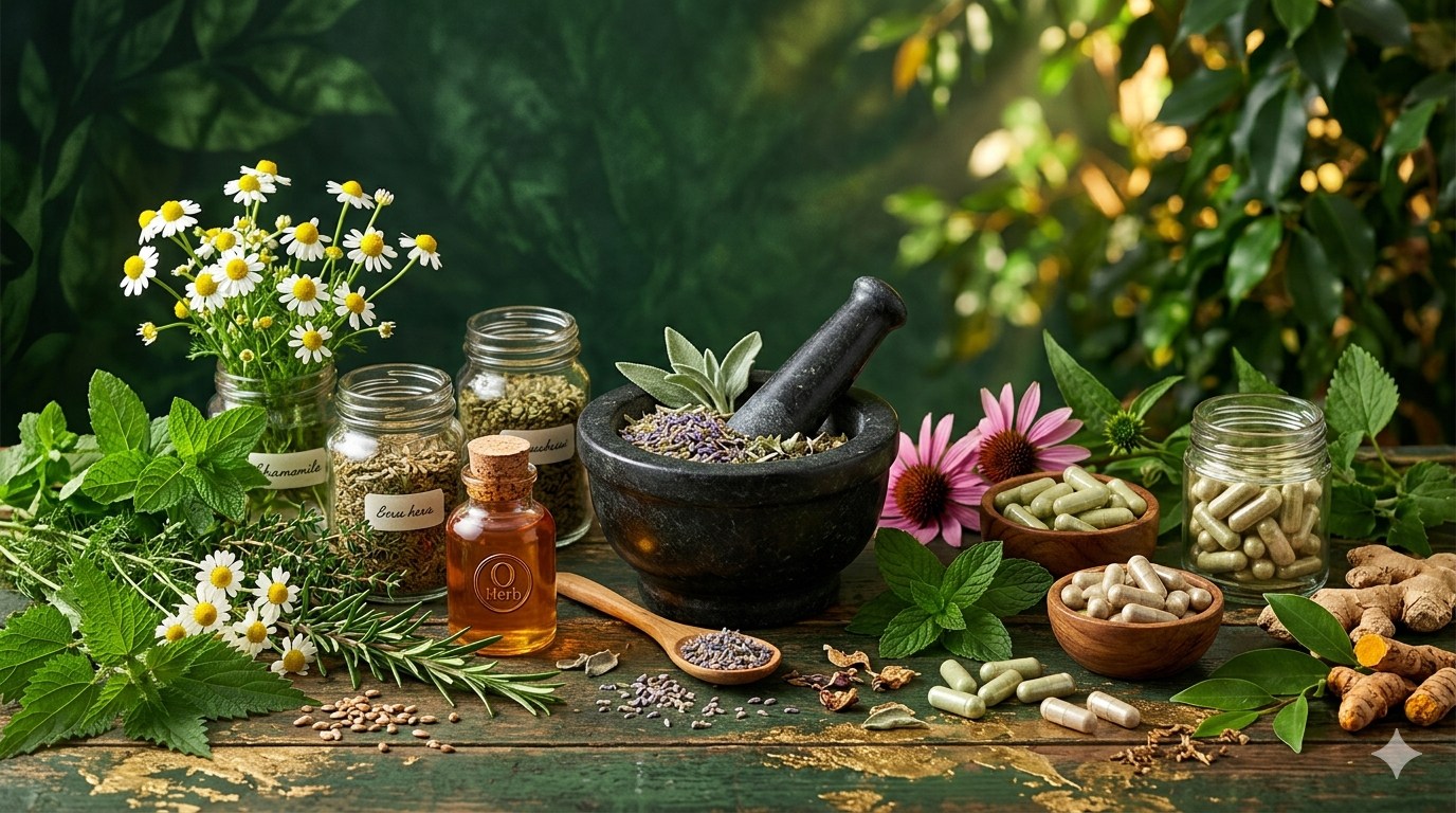 O Herb hero banner - premium natural herbs